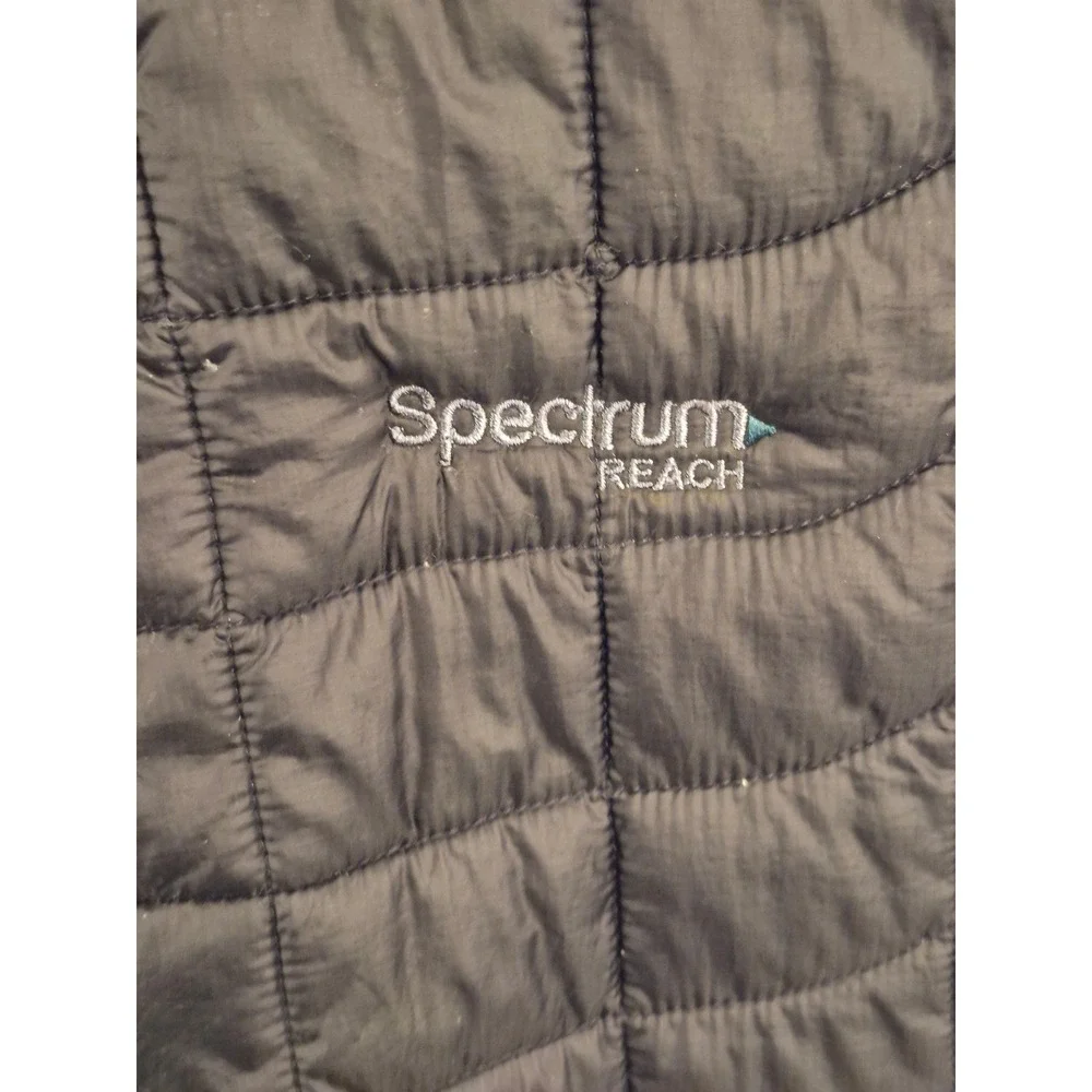 The North Face Mens Black Quilted Insulated Vest Spectrum Reach‎ Logo Size M